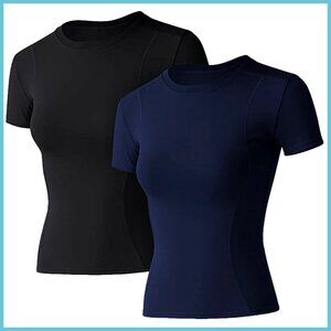 Compression Workout Shirt Dry Fit Athletic Tee 85% Polyester 15% Spandex